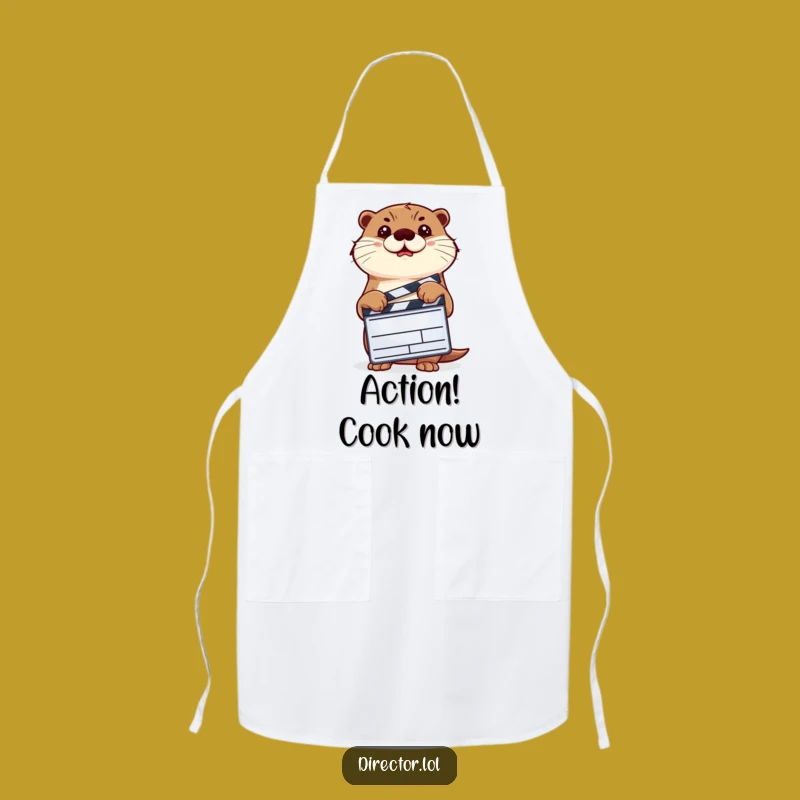 Funny Determined Otter Apron, Hilarious Chef Gear for Movie Kitchen