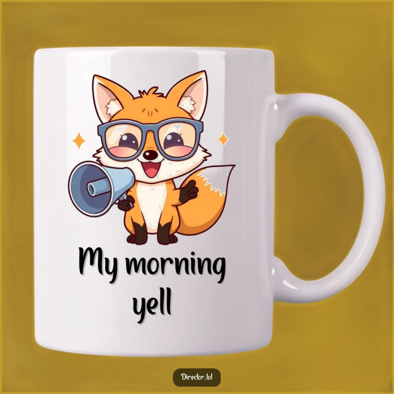 Funny Director Fox Mug, Hilarious Movie Maker Gift for Film Buffs