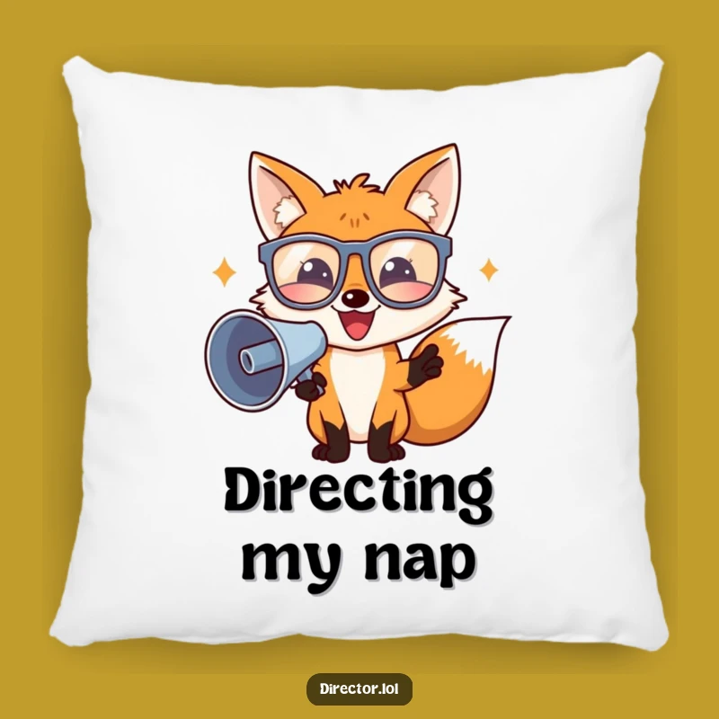 Funny Director Fox Pillow, Cozy & Hilarious Movie Throw Pillow