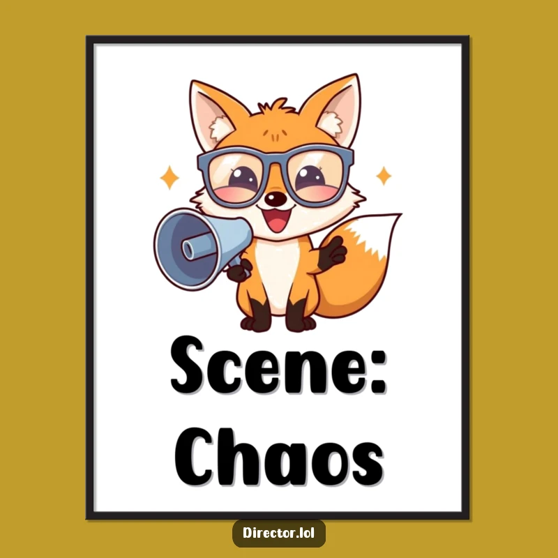 Funny Director Fox Digital Art, Instant Hilarious Movie Decor Download