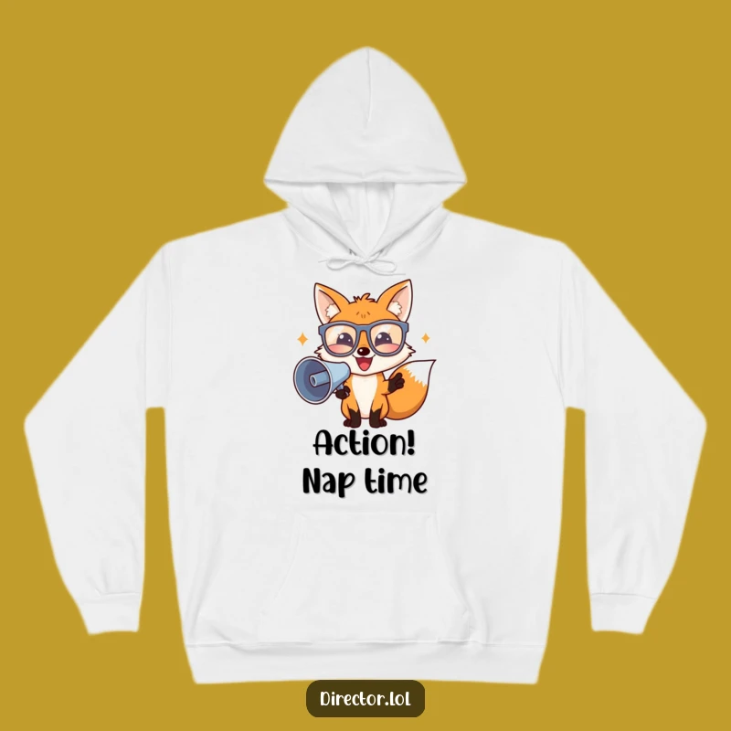 Funny Director Fox Hoodie, Cozy & Hilarious Film Maker Sweatshirt Gift