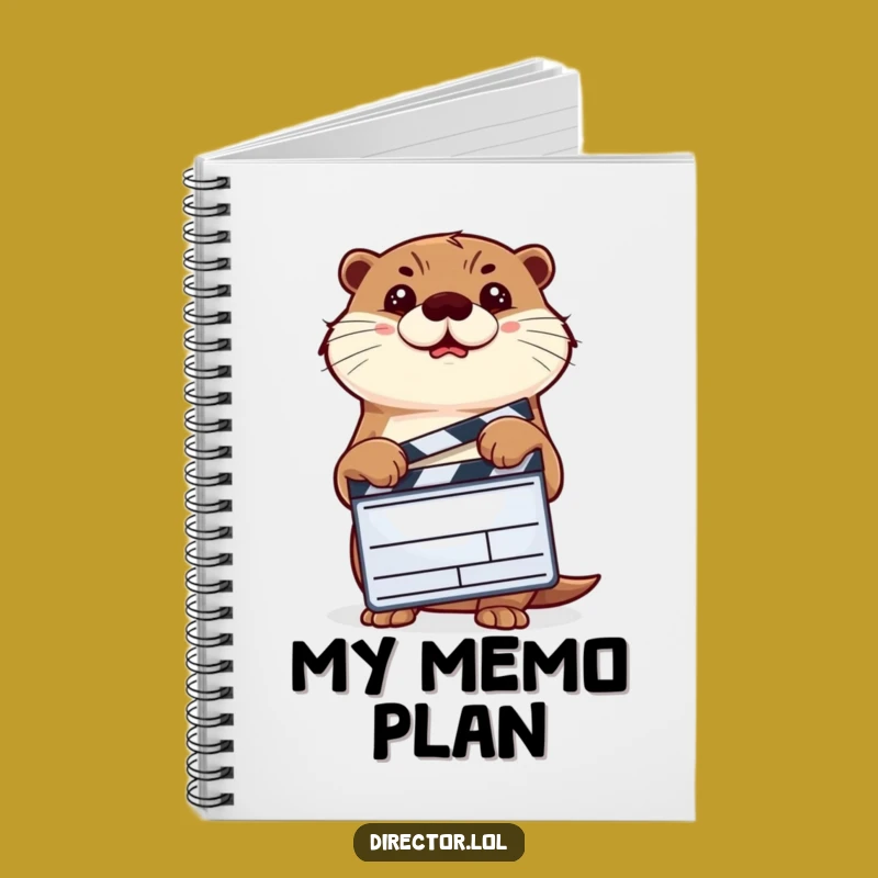 Funny Determined Otter Notebook, Hilarious Journal for Film Notes & Ideas