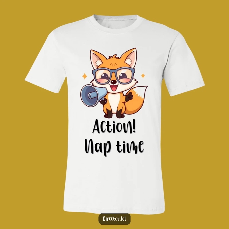 Funny Director Fox T-Shirt, Humorous Movie Production Tee for Film Fans